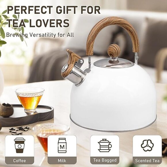 Whistling Tea Kettle for Stovetop, 2.5L Stainless Steel Tea Pot Kettles - Picture 7 of 7